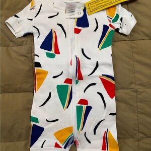 Hanna Andersson sailboat design zip-up pajamas